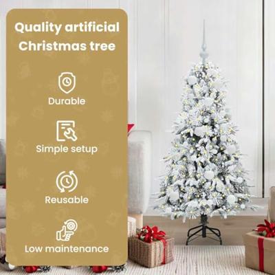 VidaXL Kunstmatige inklapbare kerstboom wit 120 cm pe en pvc