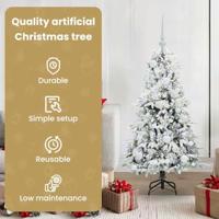 VidaXL Kunstmatige inklapbare kerstboom wit 120 cm pe en pvc - thumbnail