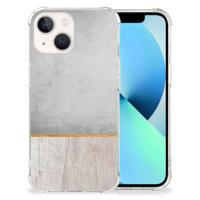 iPhone 13 Stevig Telefoonhoesje Wood Concrete - thumbnail