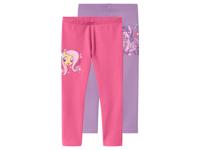 Set van 2 kinder thermoleggings (Lila/donkerroze, 122/128) - thumbnail