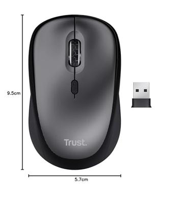 Trust YVI+ draadloze muis Eco, zwart - thumbnail
