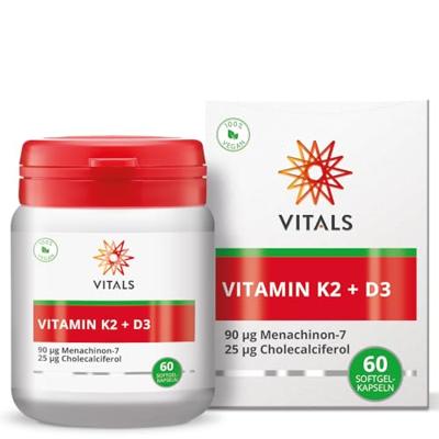 Vitals Vitamine K2 + D3 Softgels Vitals Vitamine K2 + D3 Softgels