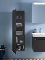 Badkamerkast Duravit No.1 Halfhoge Kast Mat Grafiet Met 1 deur 40x132x36cm Rechts - thumbnail