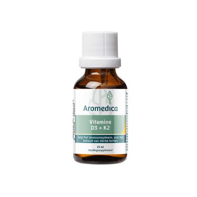 Aromedica Vitamine D3 K2 druppels 25 Milliliter Aromedica Vitamine D3 K2 druppels 25 Milliliter