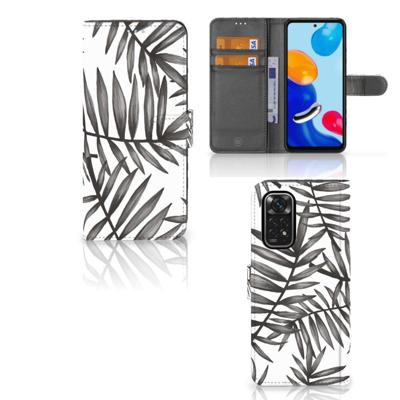 Xiaomi Redmi Note 11/11S Hoesje Leaves Grey Xiaomi Redmi Note 11/11S Hoesje Leaves Grey