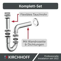 Kirchhoff Buisvormige sifon, chroom, 1 1/4" x 32 mm - 98801110 - thumbnail
