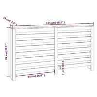 Radiatorombouw 153x19x84 cm massief grenenhout - thumbnail