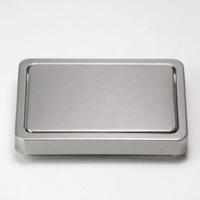 Ingesloten type RVS Swing cover Flip keuken countertop prullenbak kan deksel Cap grootte: vierkant 16 2 x 22.7 cm (zilver) - thumbnail