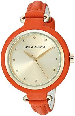 Horlogeband Armani Exchange AX4243 Leder Oranje 12mm Horlogeband Armani Exchange AX4243 Leder Oranje 12mm
