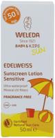 Weleda Edelweiss zonnecreme gevoelige huid SPF50 50 Milliliter - thumbnail