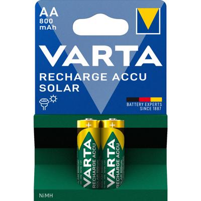 Varta RECH.AC.Solar AA800mAh BLI2 Oplaadbare AA batterij (penlite) NiMH 800 mAh 1.2 V 2 stuk(s) Varta RECH.AC.Solar AA800mAh BLI2 Oplaadbare AA batterij (penlite) NiMH 800 mAh 1.2 V 2 stuk(s)
