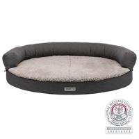TRIXIE VITAL SOFA BENDSON ORTHOPEDISCH OVAAL DONKERGRIJS / LICHTGRIJS 100X80X25 CM - thumbnail