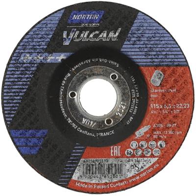 NORTON schrobschijf "vulcan inox grinding discs 115x6.4x22 vulcan inox NORTON schrobschijf "vulcan inox grinding discs 115x6.4x22 vulcan inox