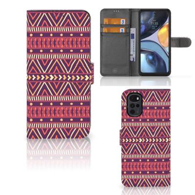 Motorola Moto G22 | Telefoon Hoesje | Aztec Paars Motorola Moto G22 | Telefoon Hoesje | Aztec Paars