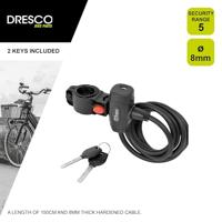 Dresco 5250206 fietsslot Zwart 1500 mm Kabelslot - thumbnail