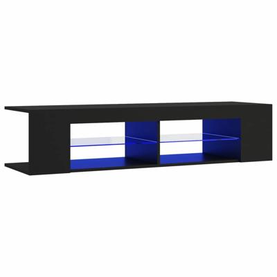 Tv-meubel met LED-verlichting 135x39x30 cm zwart