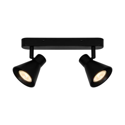 Plafondspot zwart metaal &apos;Eik&apos; Nordlux dubbel spot gu10 fitting 29 cm