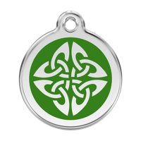 Tribal Arrows Green roestvrijstalen hondenpenning large/groot dia. 3,8 cm RedDingo - Reddingo - thumbnail