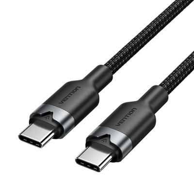 USB-C naar C-kabel Vention gevlochten 3A 480Mbps 60W 2m BK