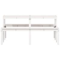 Picknicktafel 160x134x75 cm massief grenenhout wit - thumbnail