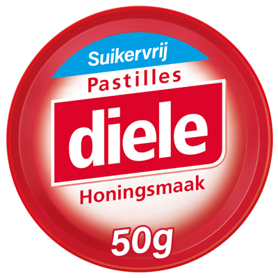 Diele Pastilles Rood Honing Suikervrij Diele Pastilles Rood Honing Suikervrij