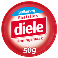 Diele Pastilles Rood Honing Suikervrij - thumbnail
