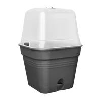 Elho green basics growpot square all-in-1 living black 35 - thumbnail