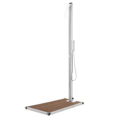 Buitendouche met bruine basis 225 cm roestvrij staal Buitendouche met bruine basis 225 cm roestvrij staal