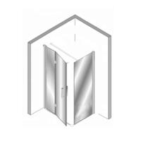 Douchecabine Plieger Panorama 6mm 90x80x200cm (Douchewand en Vouwdeur) Chroom - thumbnail