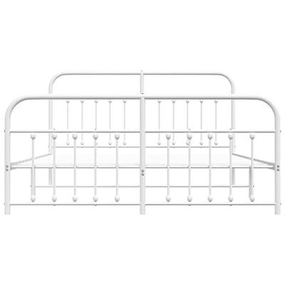 Bedframe met hoofd- en voeteneinde metaal wit 180x200 cm Bedframe met hoofd- en voeteneinde metaal wit 180x200 cm
