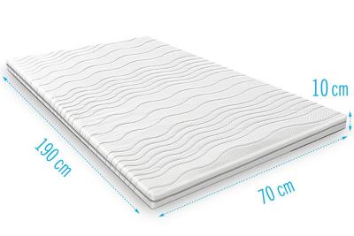 Harde topdekmatras 120x190 dikte 10 cm