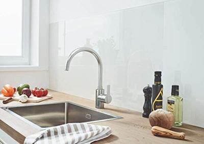 Grohe Keukenkraan Feel Mengkraan 1-Gats Met Instelbare Hoge Uitloop Supersteel RVS