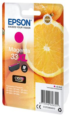 Epson Inktcartridge 33XL Origineel Magenta C 13 T 33634012 Epson Inktcartridge 33XL Origineel Magenta C 13 T 33634012