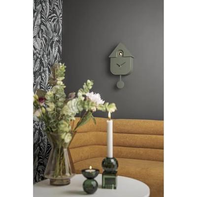 Karlsson Wall Clock Modern Cuckoo Abs Jungle Green