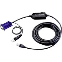 ATEN KVM Adapter [1x USB 1.1 stekker A, VGA-stekker - 1x RJ45-bus] 4.50 m Zwart - thumbnail