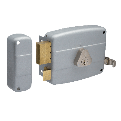 Cisa 50421.50.2 oplegslot met vaste buitencilinder doornmaat 50 zilver - Din R