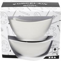 Creativ Company Schaal, h: 4,5 cm, d 10 cm, wit, 2 stuk/ 1 doos - thumbnail