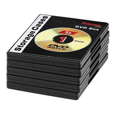 Hama dvd box zwart 5pak Hama dvd box zwart 5pak