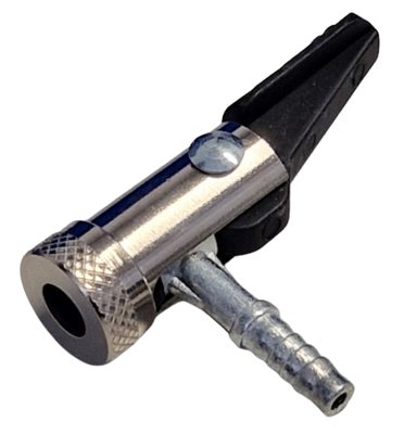 SKS Pompd slangnippel m/hevel staal chr