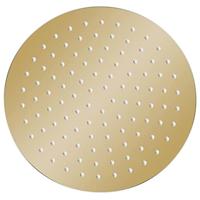 VidaXL Regendouchekop rond 25 cm roestvrij staal goudkleurig - thumbnail