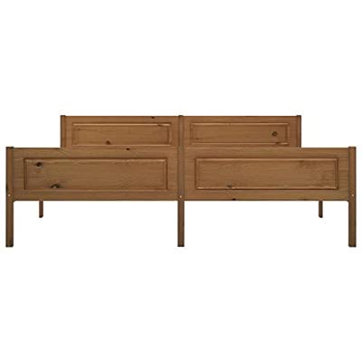 Bedframe massief grenenhout honingbruin 180x200 cm
