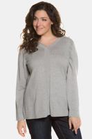 Ulla Popken Pullover, V-hals, gladde boorden - Grote Maten - thumbnail