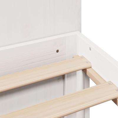 Bed met boekenkast zonder matras grenenhout wit 160x200 cm