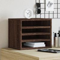 VidaXL Bureau organiser 36x26x29,5 cm bewerkt hout bruin eikenkleurig - thumbnail