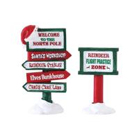 Kerstfiguur North pole signs set of 2 LEMAX - Lemax - thumbnail