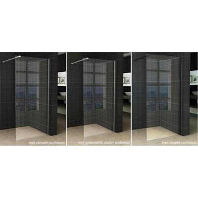 Inloopdouche Wiesbaden Slim 110x200cm 8mm Helder Antikalk Coating (Exclusief profiel)