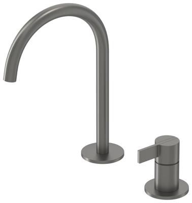 Wastafelkraan IVY Pact Coldstart 2-gats Geborsteld Metal Black PVD