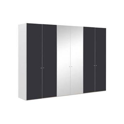 Goossens Kledingkast Easy Storage Ddk, Kledingkast 304 cm breed, 220 cm hoog, 4x draaideur en 2x spiegel draaideur midden
