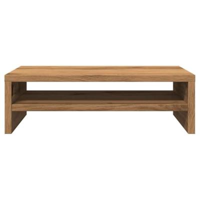 Monitorstandaard 42x24x13 cm bewerkt hout artisanaal eikenkleur