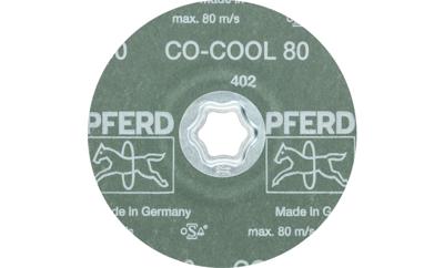 PFERD TOOLS 64193108 Combiclick keramische korrel fiberschijf Ø 125 mm Co-Cool 80 voor roestvrij staal Diameter 125 mm